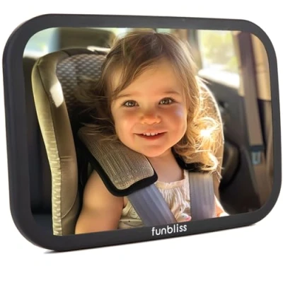 Immagine di Funbliss Specchietto Retrovisore Bambini,Specchio auto Bambino,Girevole e inclinabile a 360 Auto,Accessorio per i neogenitori