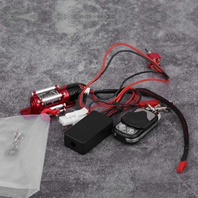 Immagine di Verricello per auto RC, accessori cingolate modello RC in scala 1:10 metallo resistente cingolata