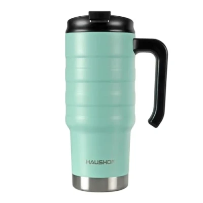 Immagine di HAUSHOF Tazza Termica da Viaggio, Thermos Isolato 700ml in Acciaio Inox Senza BPA, a Doppia Parate Tenere Caldo e Freddo, Caffè, Tè Riutilizzabile