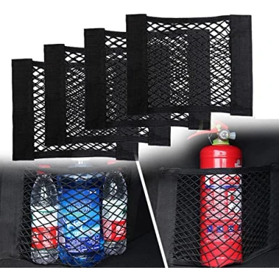 Immagine di 4 PCS Rete Portaoggetti Tasca Oganizer 30X25CM, Baule Auto per Car Sedile Groceries, Telo Protettivo Mesh Net Universale SUV, Truck di