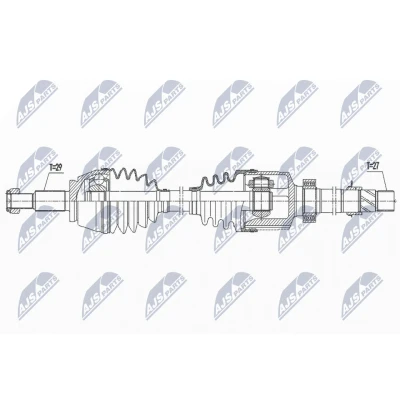 Immagine di NTY NPW RE 175 Albero motore / Semiasse Assale anteriore Sx 1031 88