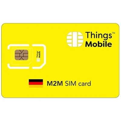 Immagine di Scheda SIM M2M Germania Things Mobile Copertura globale, rete multi operatore GSM/2G/3G/4G LTE senza costi fissi, scadenza con tariffe competitive. 10 di credito Incluso