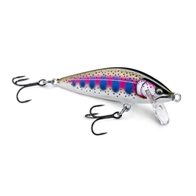 Immagine di Rapala Esca da Pesca Artificiale Spinning Countdown Elite in Balsa per Acqua Dolce Affondante Profondità di Nuoto 1,2m 7,5cm / 10g Prodotta Estonia Gilded Rainbow Trout