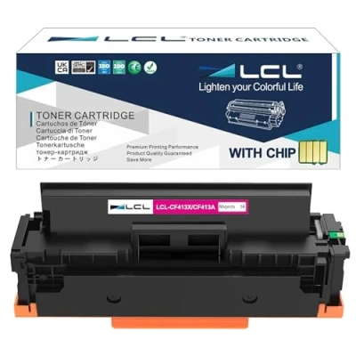 Immagine di LCL Cartucce di Toner Compatibile 410X CF413X 5K Sostituzione per HP Color LaserJet Pro MFP M477fnw M477fdn M477fdnwMFP M452dn M452dw M452nw M377dw (1 Magenta)