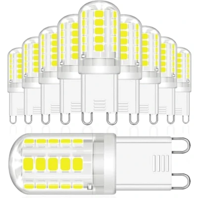 Immagine di LEDYA Lampadine LED G9 3W 6000K, Equivalente a 30W 40W Alogena, 380LM 220 240V Nessuno Sfarfallio Luce Fredda, Non Dimmerabile Per Angolo fascio 360 , Bianco Freddo, 10 Pezzi