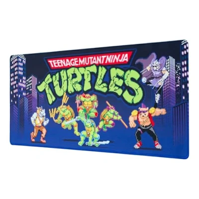 Immagine di Grupo Erik: Tappetino mouse Tararughe Ninja XXL, base antiscivolo, 100% waterproof e con rifiniture di qualità, 80 x 35 cm, Turtles Gadget
