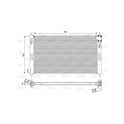 Immagine di VALEO 701577 Radiatore motore Alluminio 408 698 26 senza regolatore refrigerante Alette di raffreddamento saldate MITSUBISHI: Outlander 2 SUV, ASX SUV