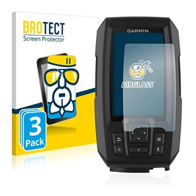 Immagine di brotect Pellicola Protettiva Vetro per Garmin Striker Plus 4 Protezione Schermo (3 Pezzi) [Durezza Estrema 9H, Chiaro]