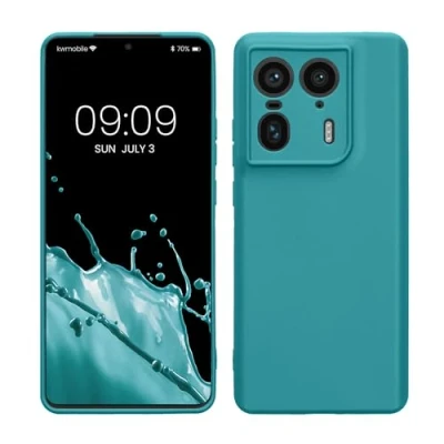 Immagine di kwmobile Custodia Compatibile con Motorola Edge 50 Ultra Cover Back Case per Smartphone in Silicone TPU Protezione Gommata petrolio matt