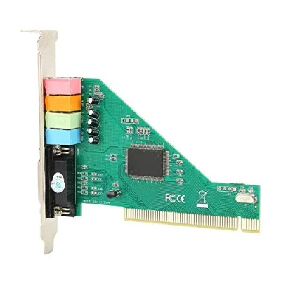 Immagine di scheda audio PCI, interna canale 4.1 con disco ottico, stereo digitale SPDIF a 24 bit per tensione del segnale Win 98/Win 2000/XP/NT