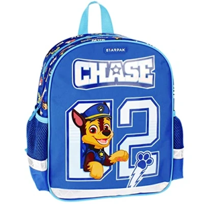 Immagine di Paw Patrol Chase Zaino blu con elementi fluorescenti per bambino 31x25x9cm