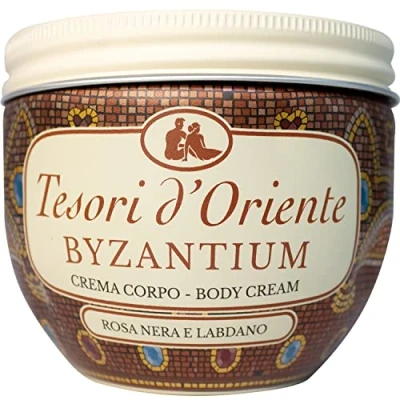 Immagine di Tesori d&#039;Oriente Crema Corpo Profumata Byzantium, Texture Soffice Nutriente e Idratante per la Pelle, Note Esotiche, 300ml