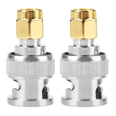 Immagine di Connettore Coassiale, Akozon Adattatore Coassiale Maschio BNC da SMA Tipo Convertitore di Prova 2 pz