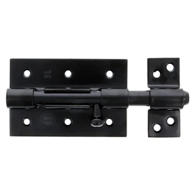 Immagine di Amig Tassello da sovrapposizione 100 x 67 mm Ideale per porte a gradino in legno Foro porta ø 8 Chiusura bagno, camera letto o ufficio Hasp di sicurezza acciaio nero