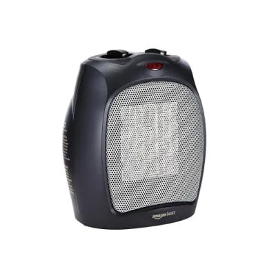 Immagine di Amazon Basics Termoventilatore in ceramica da 1500 Watt con termostato regolabile Nero