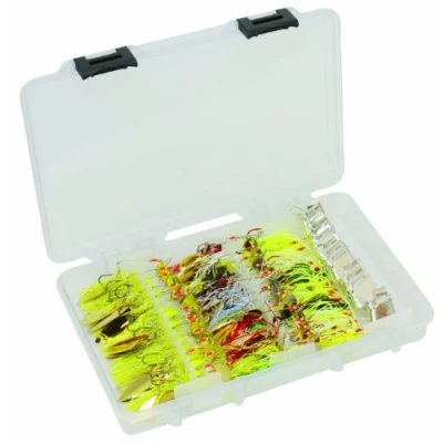 Immagine di Plano Elite Series Spinnerbait e Buzzbait StowAway 3700, trasparente, può contenere fino a 39 esche, senza grovigli, organizer attrezzi per la pesca