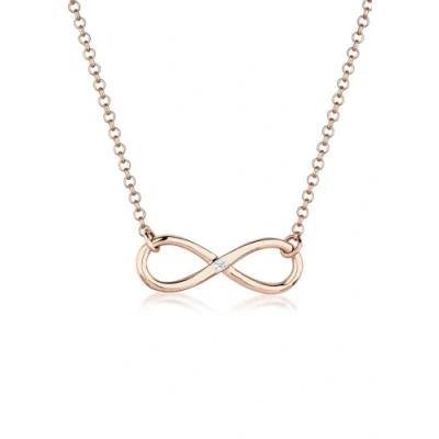 Immagine di Elli diamonds Collana Donne con Ciondolo Infinito E diamante (0,03 Ct.) In Argento Sterling 925 Lungo 45 Cm