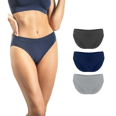 Immagine di Risalti Mutande Donna Classiche Microfibra 3 pz Intimo Donna, Slip Senza Cuciture, più Morbide delle Cotone, Women Underwear Made in Italy