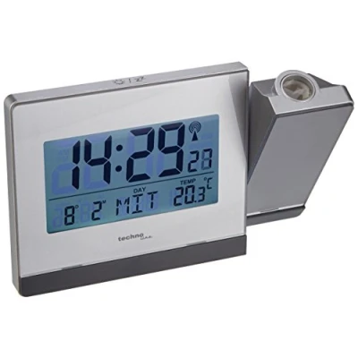 Immagine di Techno Line WT538 WT 538 Radiocontrollato Orologio proiettore Argento