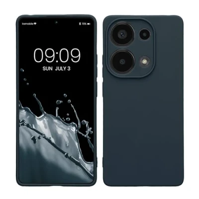 Immagine di kwmobile Custodia Compatibile con Xiaomi Redmi Note 13 Pro 4G Cover Back Case per Smartphone in Silicone TPU Protezione Gommata ardesia scuro
