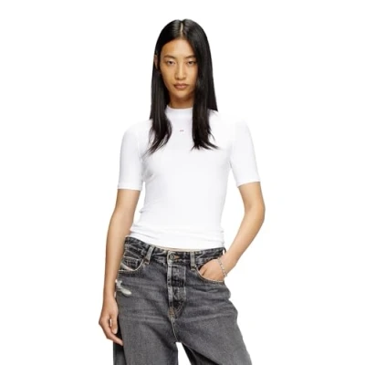 Immagine di Diesel Mokky Microdiv Tshirt basic, Donna, Taglia: XS, White