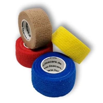 Immagine di LisaCare Rotolo di cerotto adesivo colorato elastico, impermeabile, antipolvere, grasso e antimacchia mix colori 1 4 rotoli da 2,5 cm x 4,5 m
