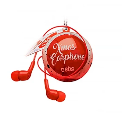 Immagine di SBS Auricolari a filo con cavo jack 3,5 mm universale e tasto di risposta/fine chiamata, in custodia pallina natale