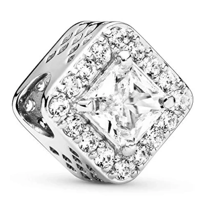 Immagine di Pandora 796206CZ Charm in argento sterling con finitura geometrica lucida