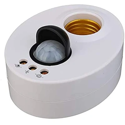 Immagine di POFET Luce a LED di Alta qualità AC110V 240V E27 Lampadina Base infrarossi Sensore IR Lampada da Parete Automatica Supporto per Presa PIR Rilevatore Movimento