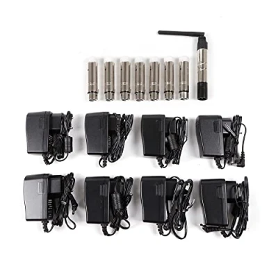 Immagine di DMX512 Trasmettitore DMX con 8 ricevitori radio da 2,4 G, per bar, feste, palcoscenico, segnale DMX, effetti di luce senza fili