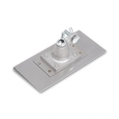 Immagine di Spatola Marshalltown con chiusura a chiave tutto angolo, raggio 6 mm, labbro 10 per pavimento e calcestruzzo, in acciaio inossidabile, dimensioni: 203x102 mm