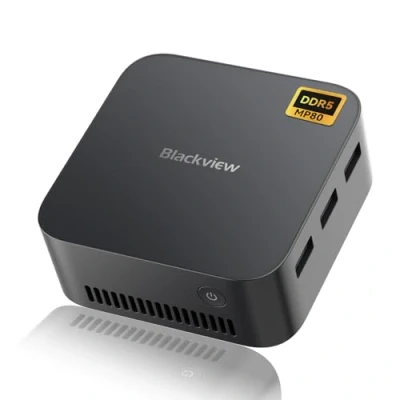 Immagine di Blackview Mini Pc Win 11 Pro, 16GB DDR5 RAM 512GB M.2 SSD, Intel Alder Lake N95(3,40 GHz), 4K UHD HDMI*3, 5G WiFi, Dual Gigabit Ethernet, Desktop da Ufficio/Casa/Server