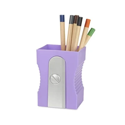 Immagine di Balvi Porta matite Sharpener Colore Malva Organizza la Tua scrivania Originale e Divertente a Forma d