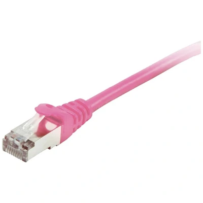 Immagine di Equip 605580 RJ45 cavo di rete, patch CAT 6 S/FTP 1.00 m Rosa contatti connettore dorati 1 pz.