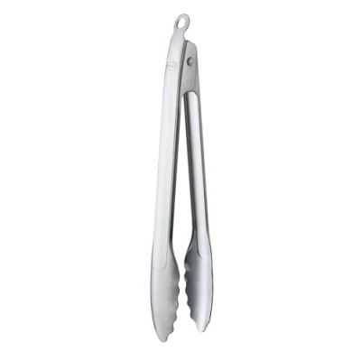 Immagine di RÖSLE Pinze per barbecue, di alta qualità, con sistema chiusura brevettato, grigliare, cucinare e servire, 30 cm, in acciaio inox 18/10, lavabili lavastoviglie, colore: argento