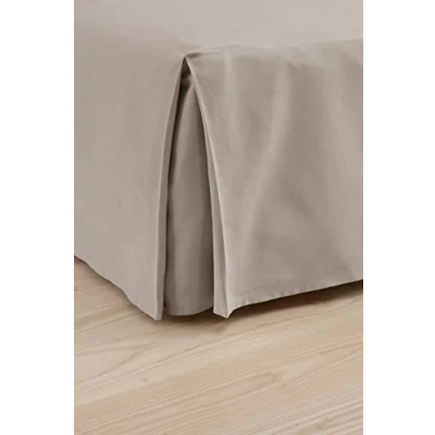 Immagine di Jotex Colour Copriletto, 100% cotone biologico di alta qualità, altezza 45 cm, colore: grigio/beige, 120 x 200 cm