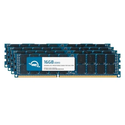 Immagine di OWC 64,0 GB (4X 16 GB) PC10600 DDR3 con registrazione ECC a 1333 MHz, aggiornamento della memoria 240 pin per alcuni modelli di Mac Pro 2009 2012