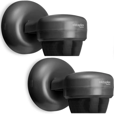 Immagine di Oktaplex Mia Set di 2 rilevatori movimento, orientabile a 360, per esterni, IP65, 10 m, portata 230 V, colore: antracite