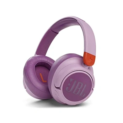 Immagine di JBL JR 460NC Cuffie auricolari senza fili, con cancellazione del rumore, per bambini, fino a 30 ore di lettura e suono sicuro, colore: rosa