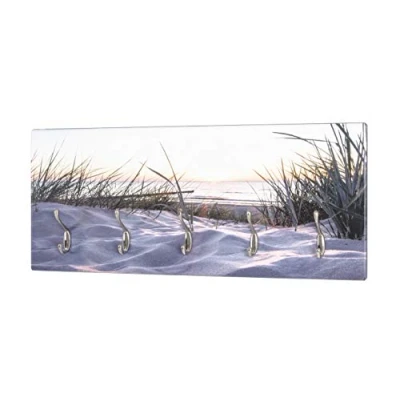 Immagine di HAKU Möbel Appendiabiti da parete, MDF, effetto acciaio inossidabile, L 70 x P 8 A 30 cm