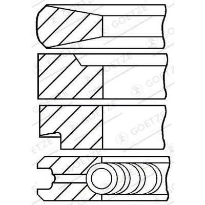 Immagine di GOETZE ENGINE 08 100100 00 Kit Fasce Elastiche 111,77