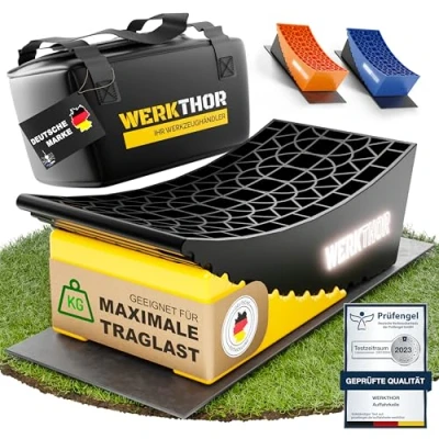 Immagine di WERKTHOR Cunei per Camper (Giallo) [Set di 2] Collaudati Caravan, e Rimorchi [