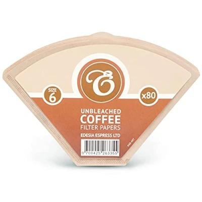 Immagine di EDESIA ESPRESS 80 filtri caffè americano in carta non sbiancata forma a cono misura 6