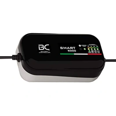 Immagine di BC Battery Controller SMART 5000 12V 1A/5A Caricabatteria con compensazione automatica della temperatura 4 programmi di carica per batterie auto, moto, Start&amp;Stop e Power Supply