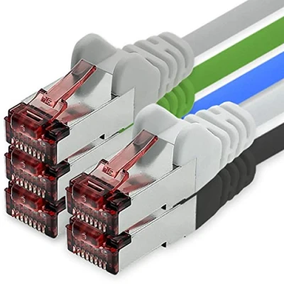 Immagine di 1CONN Cavo di Rete Cat6 1m 5 Colori Vari2 Patch LAN Cat 6 Sftp Pimf Lszh Rame 1000 Mbit s