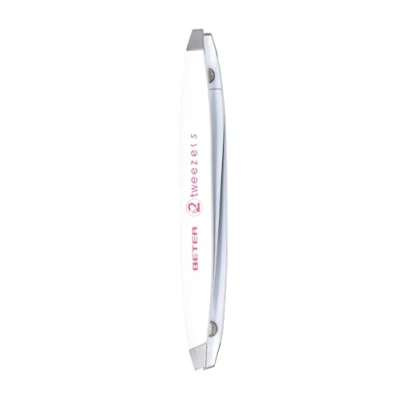 Immagine di BETER Pinzetta sopracciglia con doppia punta Pinzette 2 Tweezers retta obliqua Sistema di magneti professionale