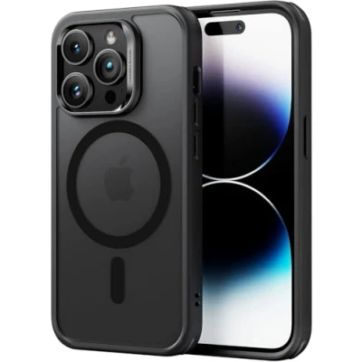 Immagine di ESR Cover Magnetica per iPhone 14 Pro Max, Compatibile con Magsafe, Custodia Trasparente HaloLock, Protezione antiurto di livello militare, Retro resistente ai graffi, Nero