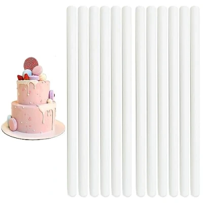 Immagine di LWMLWM 12 Pz Pioli per Torte a piani Bastoncini Torta di Plastica Decorati Multipiano Supporto Più e Decorazioni (30CM)