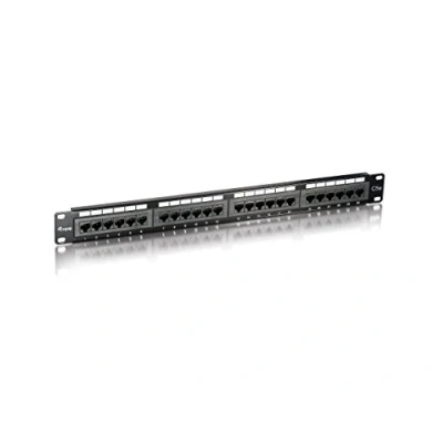Immagine di Equip, Pannello Patch Cat. 5e, 48,3 cm (19&quot;) Pollici, 1 He, 24 Port, RJ45, Colore: Nero