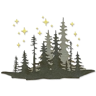 Immagine di Set di fustelle Thinlits Forest Shadows Tim Holtz, confezione da 3